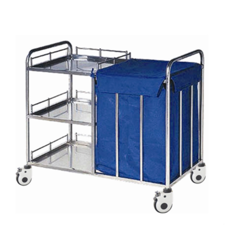 Stainless steel morning care trolley for treatment