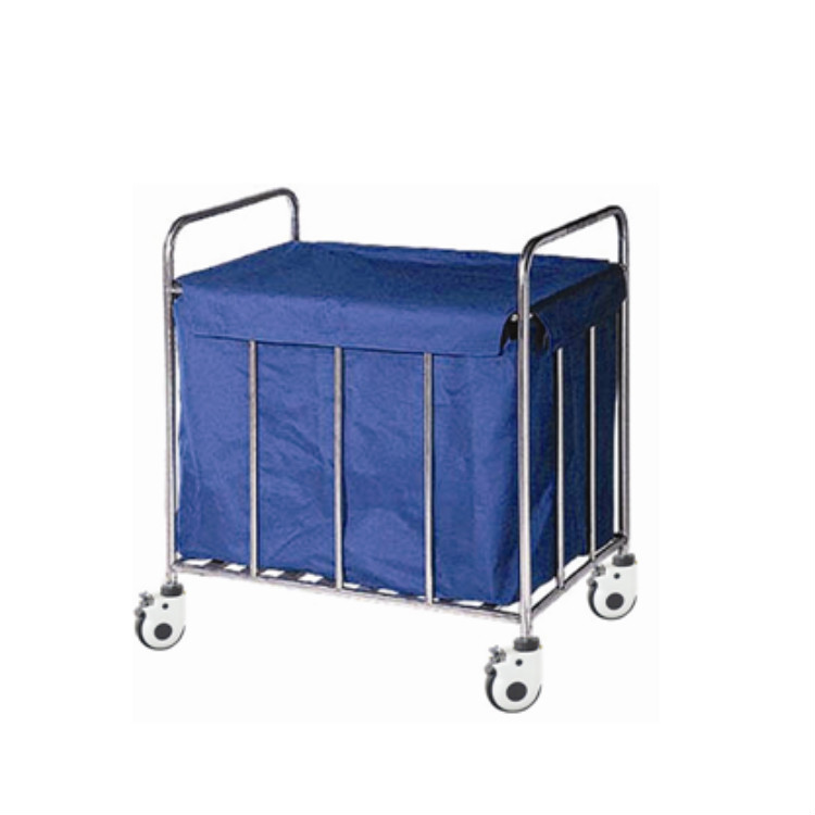 Stainless steel trolley for waste